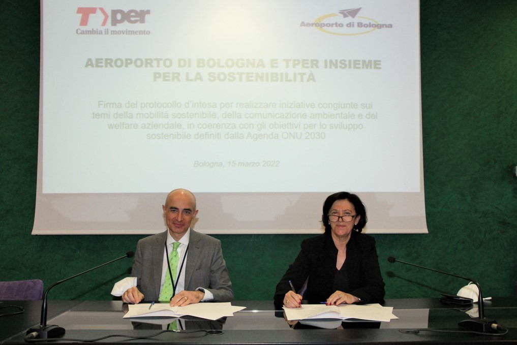 Tper e Aeroporto di Bologna, accordo per progetti sostenibilità