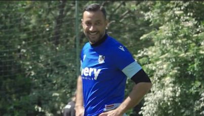 Sampdoria, partitella davanti ai tifosi e al presidente Lanna