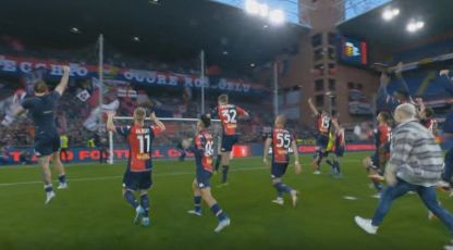 Genoa, fuochi d'artificio sotto l'albergo del Cagliari la notte prima della partita