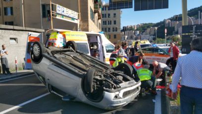 Genova, ancora troppi incidenti stradali. Pioggia e velocità le prime cause