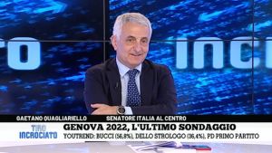 Quagliariello a Telenord. "Il centro ha bisogno di personalità pragmatiche come Bucci"