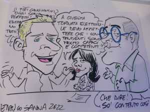 Elezioni Liguria, le vignette di Sanna strappano sorrisi anche agli sconfitti