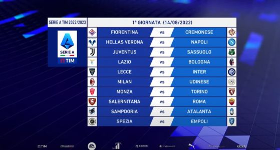 Serie A, ecco il calendario 2022/23: si apre con Samp-Atalanta e Spezia-Empoli