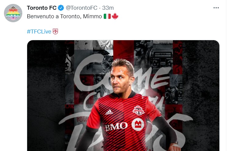 Genoa, Mimmo Criscito ha firmato con il Toronto: l'annuncio ufficiale del club canadese