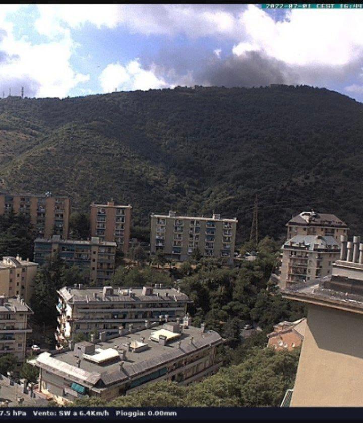 Genova, fiamme sui Piani di Fregoso: incendio in zona minigolf