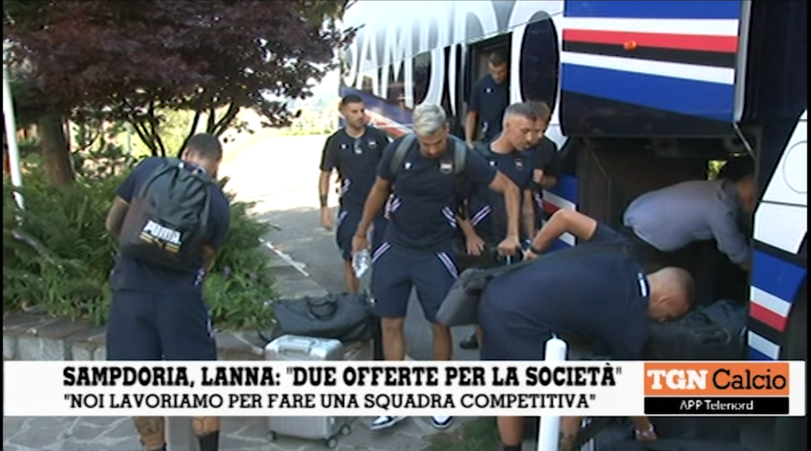 Sampdoria, ecco l'arrivo della squadra a Ponte di Legno