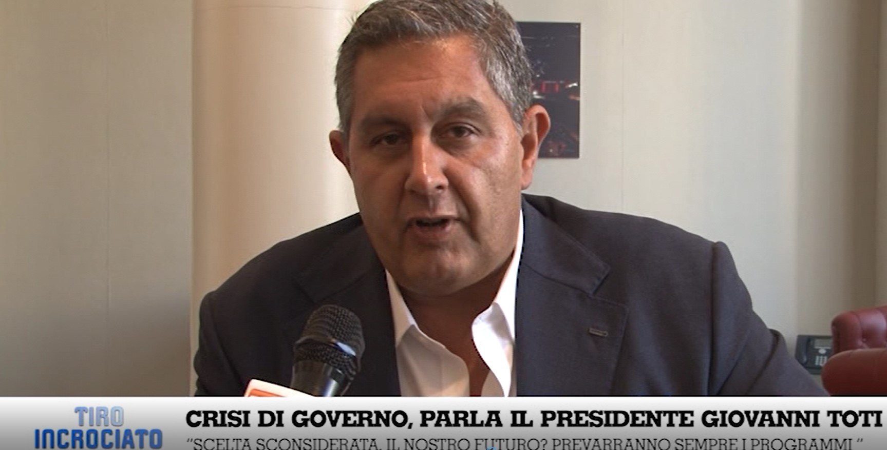 Crisi di governo, Toti a Telenord: "Se qualcuno mette in discussione l'amministrazione ligure, faremo decidere ai cittadini"