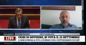 Crisi di governo, il costituzionalista del Pd Ceccanti: "No al Mov5s, sì a chi ha appoggiato il presidente Draghi" 