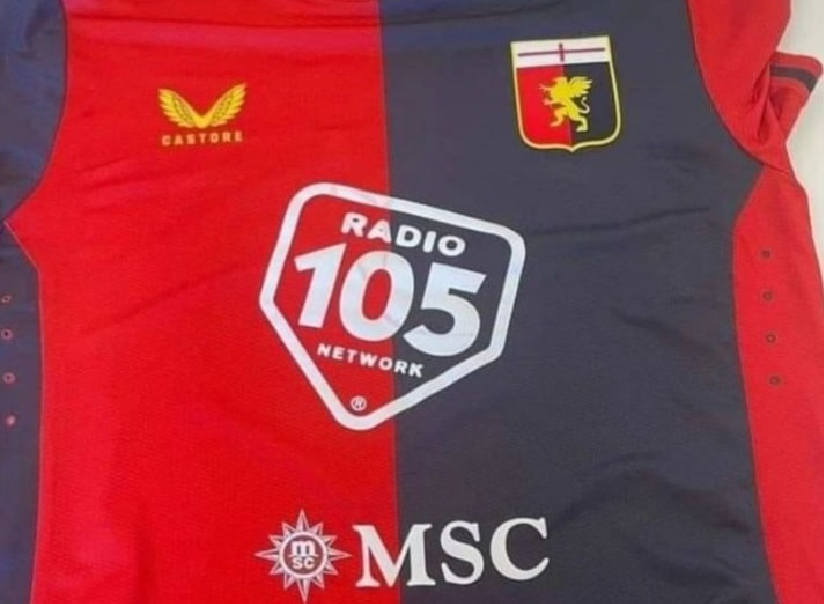 Genoa, Msc e Radio 105 i nuovi sponsor sulla maglia