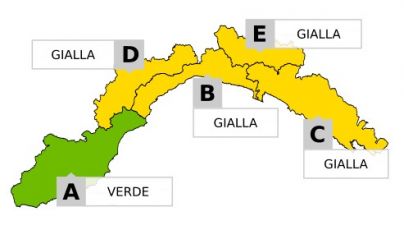Maltempo in Liguria, nuova allerta gialla per domani da mezzanotte alle 15