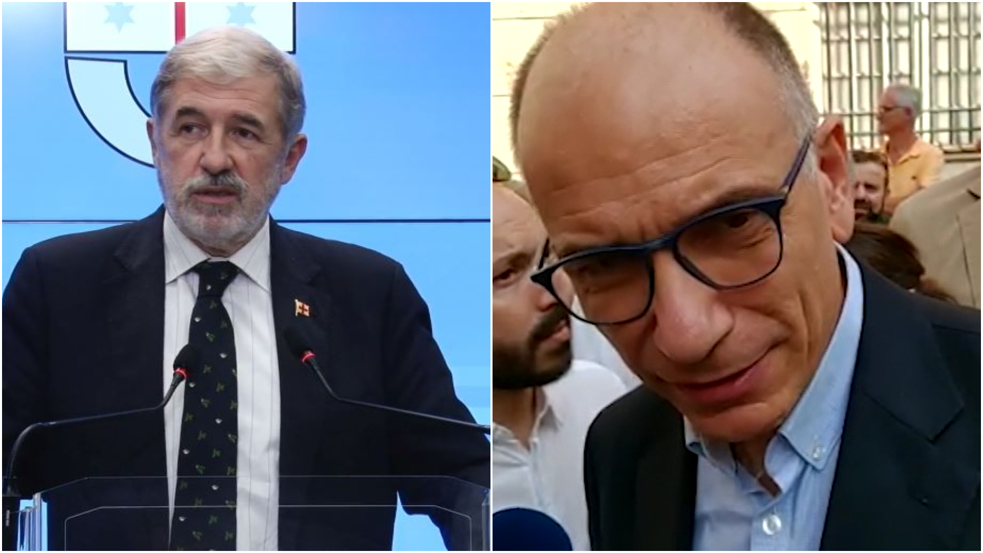 Politica, Bucci su Letta: "Se offende Genova non ci venga più"