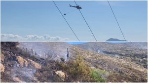 Genova, incendio sul monte Moro: ancora in corso l'intervento dei vigili del fuoco