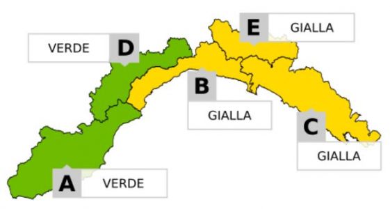 Maltempo in Liguria, allerta gialla prorogata fino alle 15 di domani 