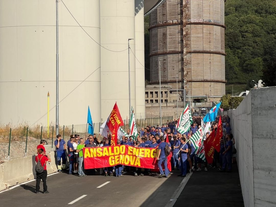 Ansaldo Energia, lavoratori e mensa in sciopero: domani appuntamento davanti ai cancelli