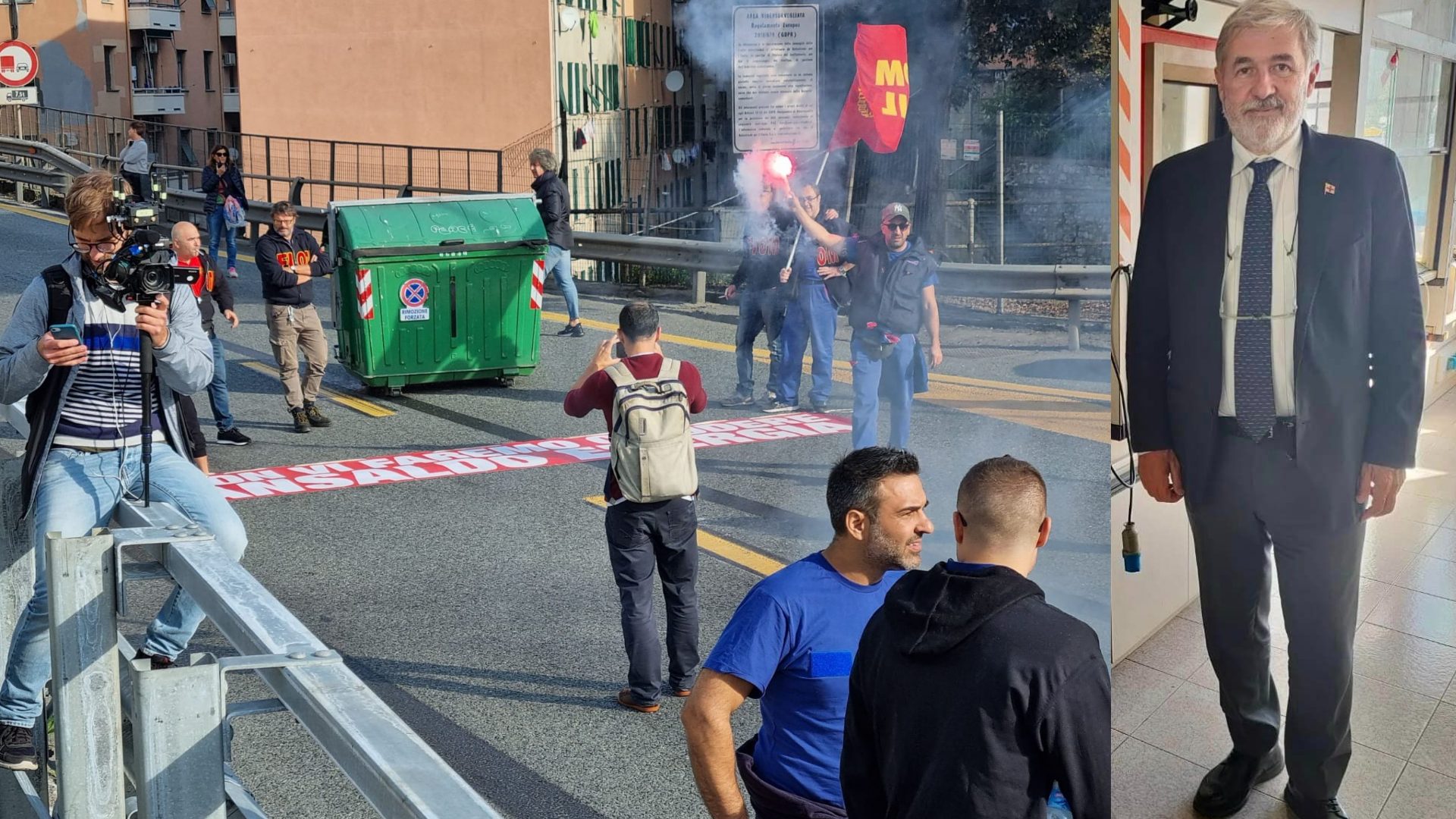 Ansaldo Energia, Bucci: "Vicino ai lavoratori, ma il blocco stradale sta procurando danni alla città"