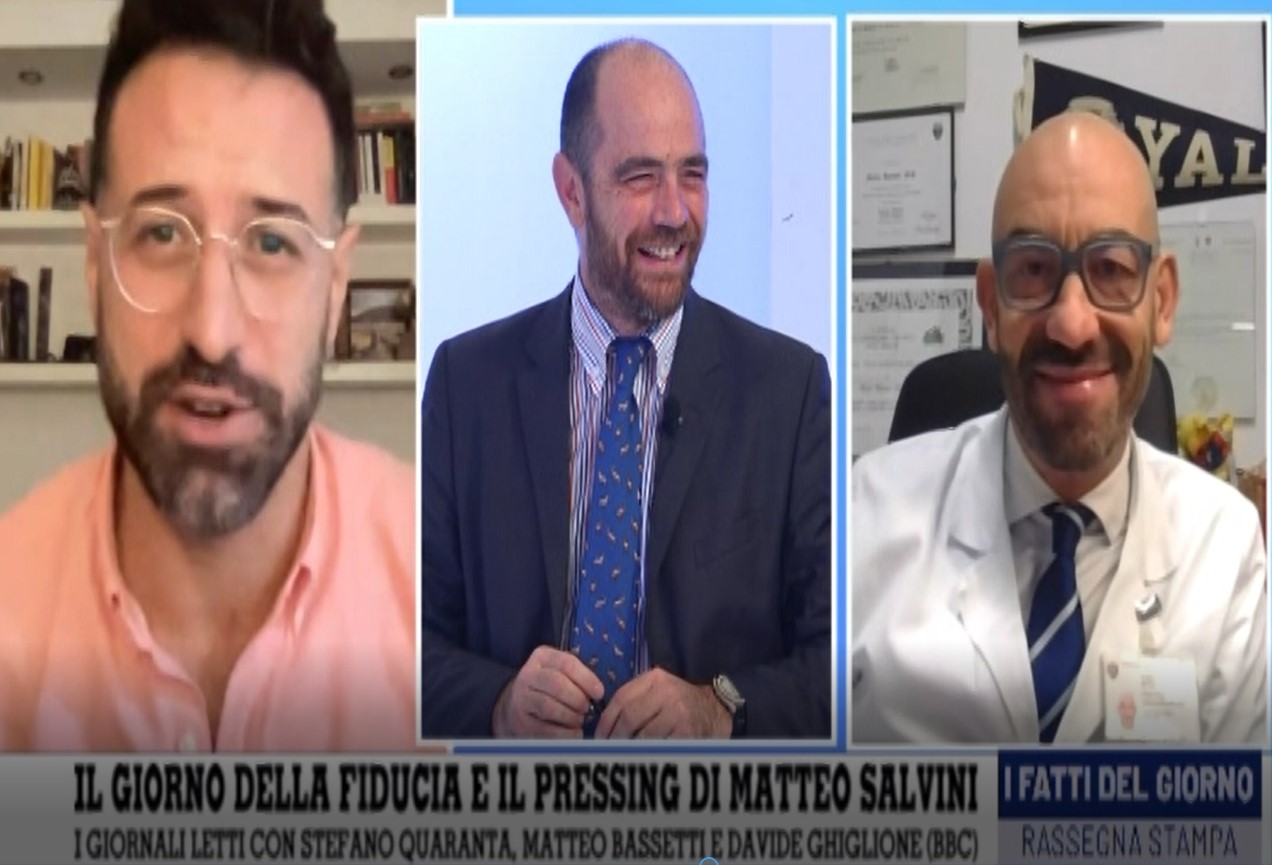 La rassegna stampa di Telenord, i giornali letti con Matteo Bassetti, Stefano Quaranta e Davide Ghiglione (BBC)