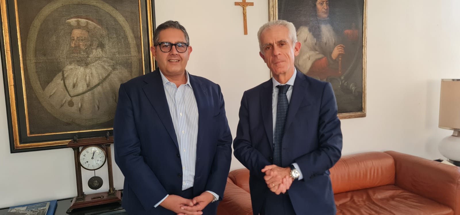 Genova, il presidente della Regione Toti accoglie il nuovo procuratore capo di Genova Nicola Piacente 