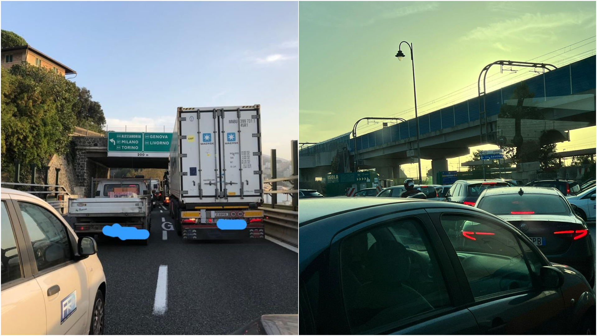 Autostrade Liguria, incidente in A10 tra i caselli di Pra' e Aeroporto: 6 km di coda