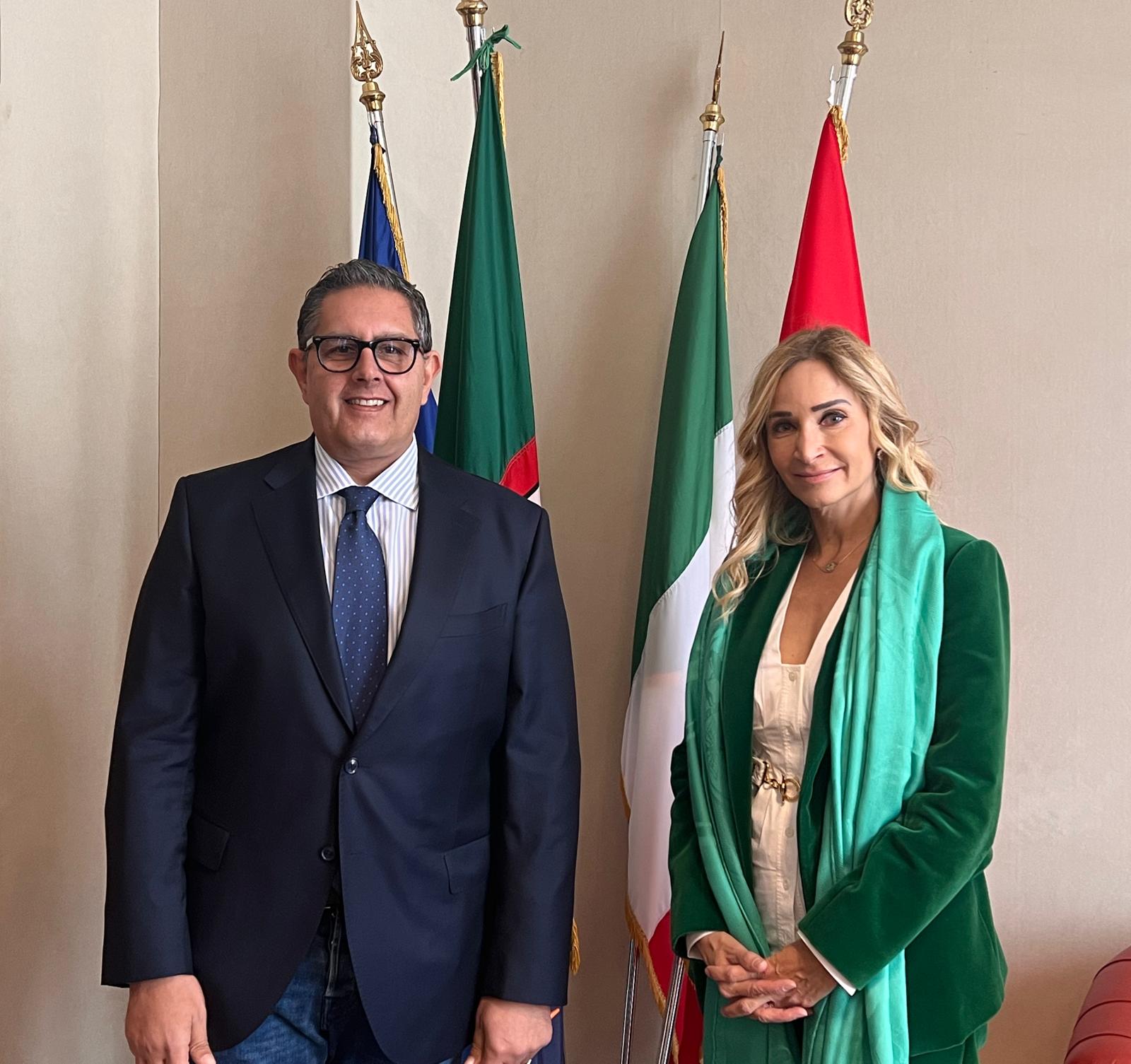 Liguria, il presidente Toti ha incontrato l'ambasciatrice di Svizzera Monika Schmutz Kirgoz
