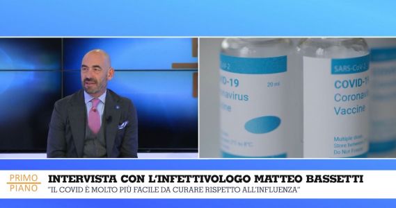 Sanità, l'infettivologo Matteo Bassetti a Telenord: "Il covid fa meno paura dell'influenza"