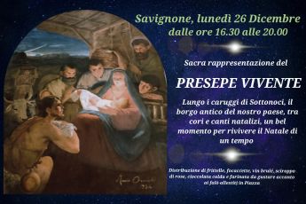 Natale in Liguria, il 26 dicembre sacra rappresentazione del presepe vivente a Savignone
