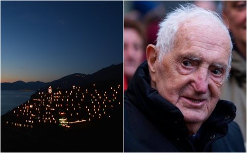 Morto a 94 anni Mario Andreoli, ideatore e creatore del presepe luminoso di Manarola
