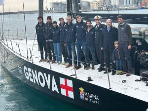 Genova, presentata l'imbarcazione per la Ocean Race. Il Sindaco Bucci: "Straordinaria promozione per la città a livello mondiale"