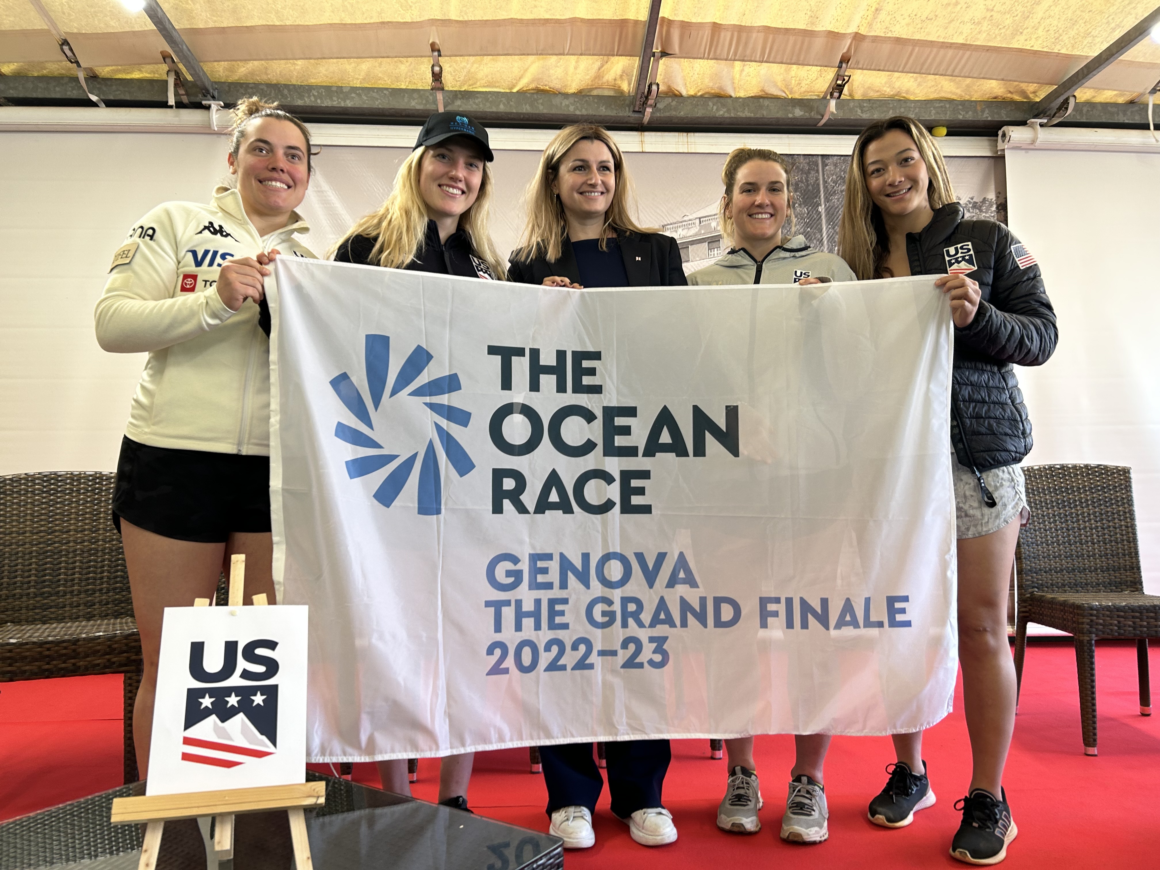 Genova, la nazionale femminile americana di sci ospite del Circolo Park Tennis. Moltzan: "Abbiamo già potuto gustare focaccia e pesto"