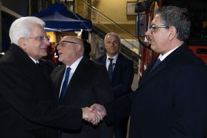 Festival di Sanremo 2023, il governatore Toti accoglie il Presidente Mattarella all'Ariston