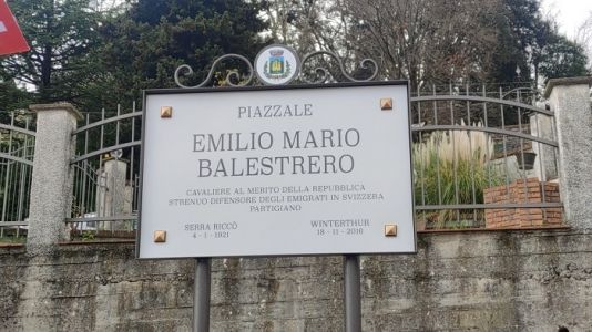 Serra Ricco', esposta una targa per il partigiano Mario Balestrero: fu difensore degli emigrati in Svizzera