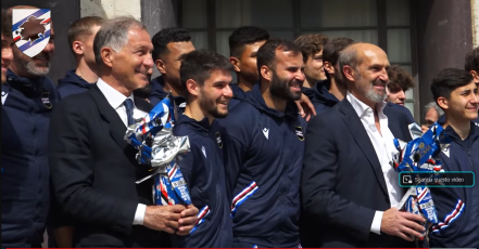La Sampdoria in visita al Gaslini: uova, autografi e sorrisi per i piccoli ricoverati