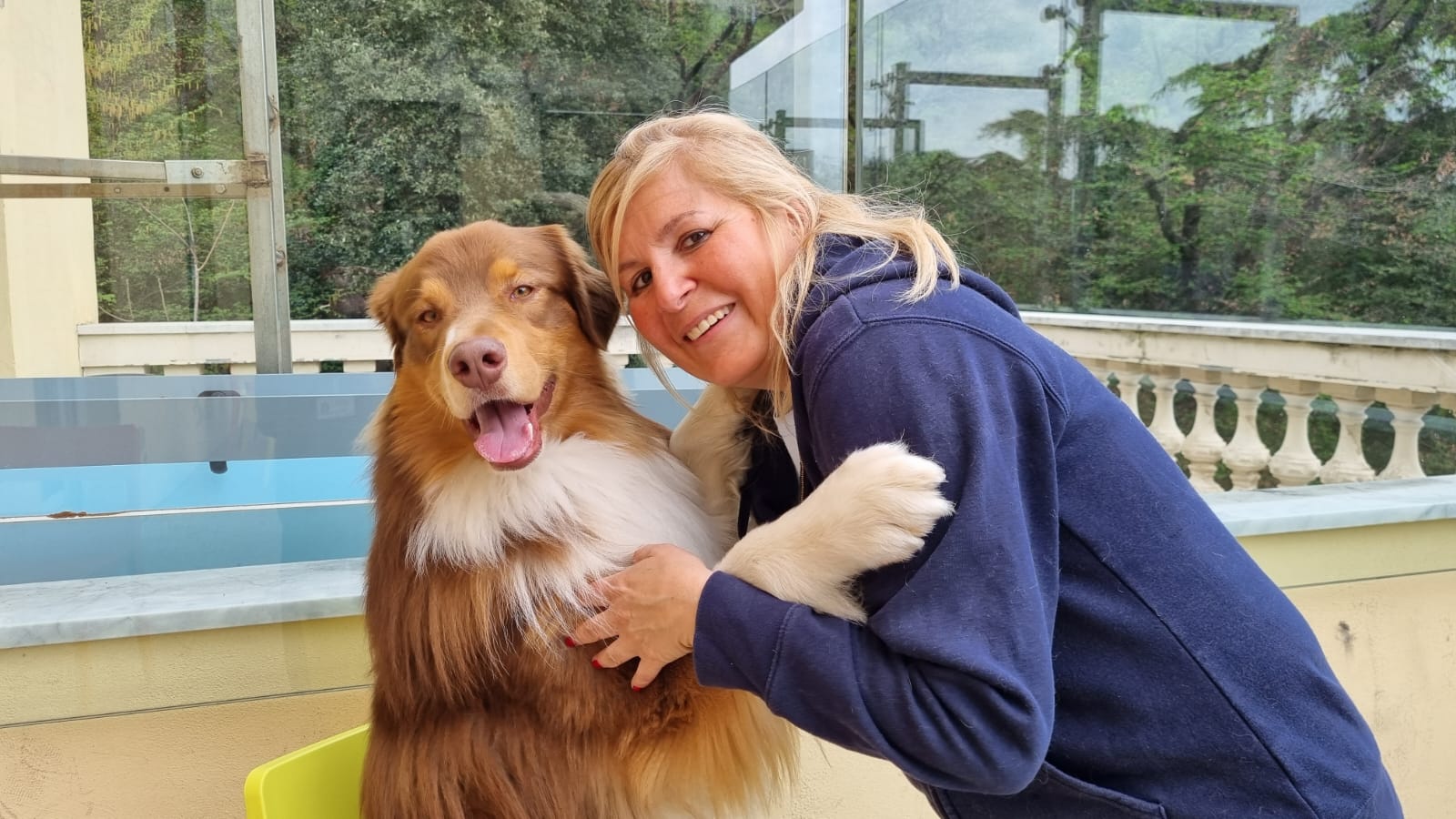 Pet Therapy al Villa Scassi di Genova Sampierdarena: ecco Freccia, il pastore australiano che fa visita a operatori e pazienti