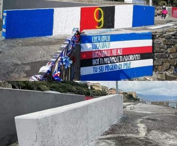 Genova, cancellato nella notte da ignoti il murales di Quinto dedicato a Gianluca Vialli 