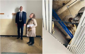 Crollo controsoffitto nella scuola di Sampierdarena, il sopralluogo di Piciocchi: "Fatto grave che non doveva accadere"