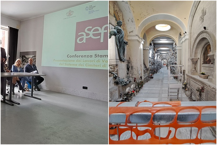 Genova, 1.4 milioni di euro da A.Se.F al Comune per i lavori alla galleria Frontale del cimitero di Staglieno