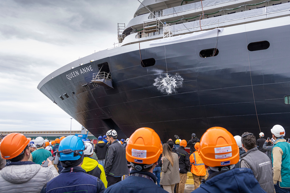 Marghera, varata nel cantiere di Fincantieri la nuova"Queen Anne": fa parte della flotta di Cunard, uno dei principali marchi per crociere di lusso