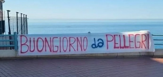 Sampdoria, "Buongiorno da Pellegri": lo striscione ironico comparso in corso Italia a Genova
