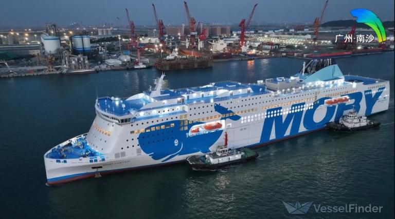 Moby Fantasy lascia la Cina per raggiungere Livorno: il tragetto di nuova generazione opererà da fine giugno sulla tratta Livorno-Olbia