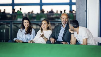 Sampdoria, il presidente Lanna in visita al Ravano Mantovani: in campo anche i suoi figli