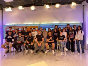 Gli studenti della "Scuola media Ada Negri - IC Serra Riccò e Sant'Olcese" in visita a Telenord