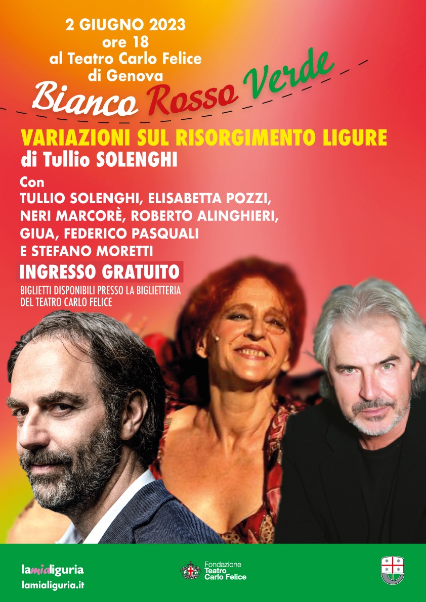 Festa della Repubblica, disponibili al Carlo Felice di Genova i biglietti per lo spettacolo gratuito di Tullio Solenghi