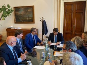 Toti incontra il ministro Fitto: "In Liguria molti progetti finanziati con il Pnrr sono subito cantierabili"