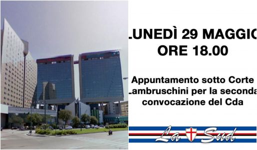 Sampdoria, lunedì l'assemblea degli azionisti. I Gruppi della Sud richiamano i tifosi: "Alle 18 tutti sotto Corte Lambruschini"