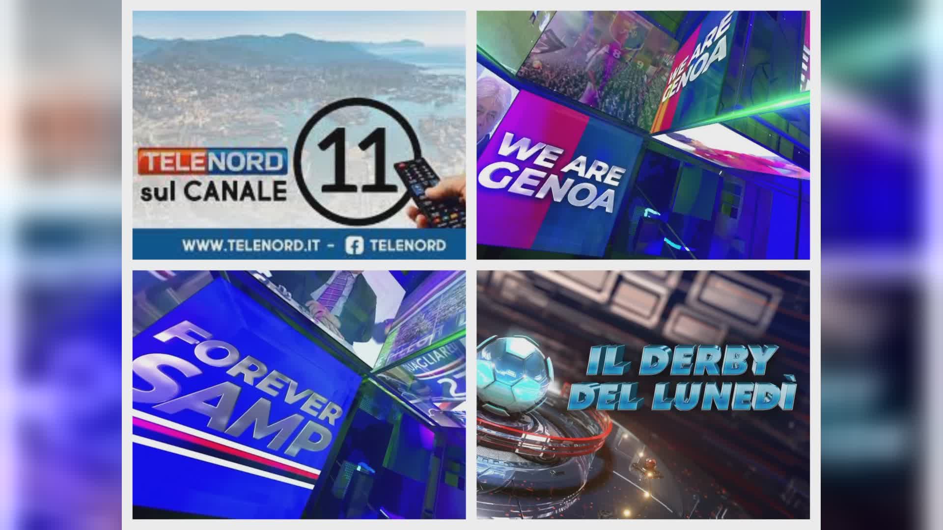 Telenord rinnova la programmazione sportiva: "We are Genoa" al martedì, "Forever Samp" di domenica
