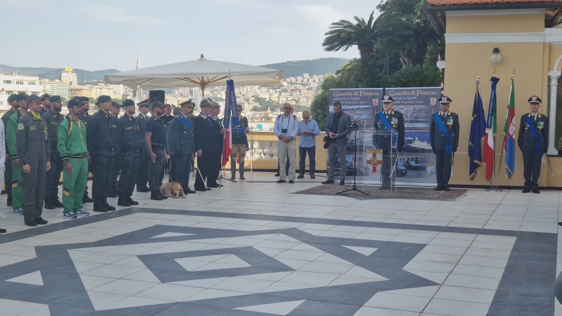 Genova,la Guardia di Finanza ligure celebra il 249° anniversario: negli ultimi 15 mesi oltre 20mila interventi per contrastare gli illeciti finanziari