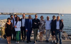 Chiavari,conclusa la prima fase dei lavori per la difesa sul litorale.Toti e Giampedrone:"Così aumentiamo la sicurezza dopo la mareggiata del 2018"