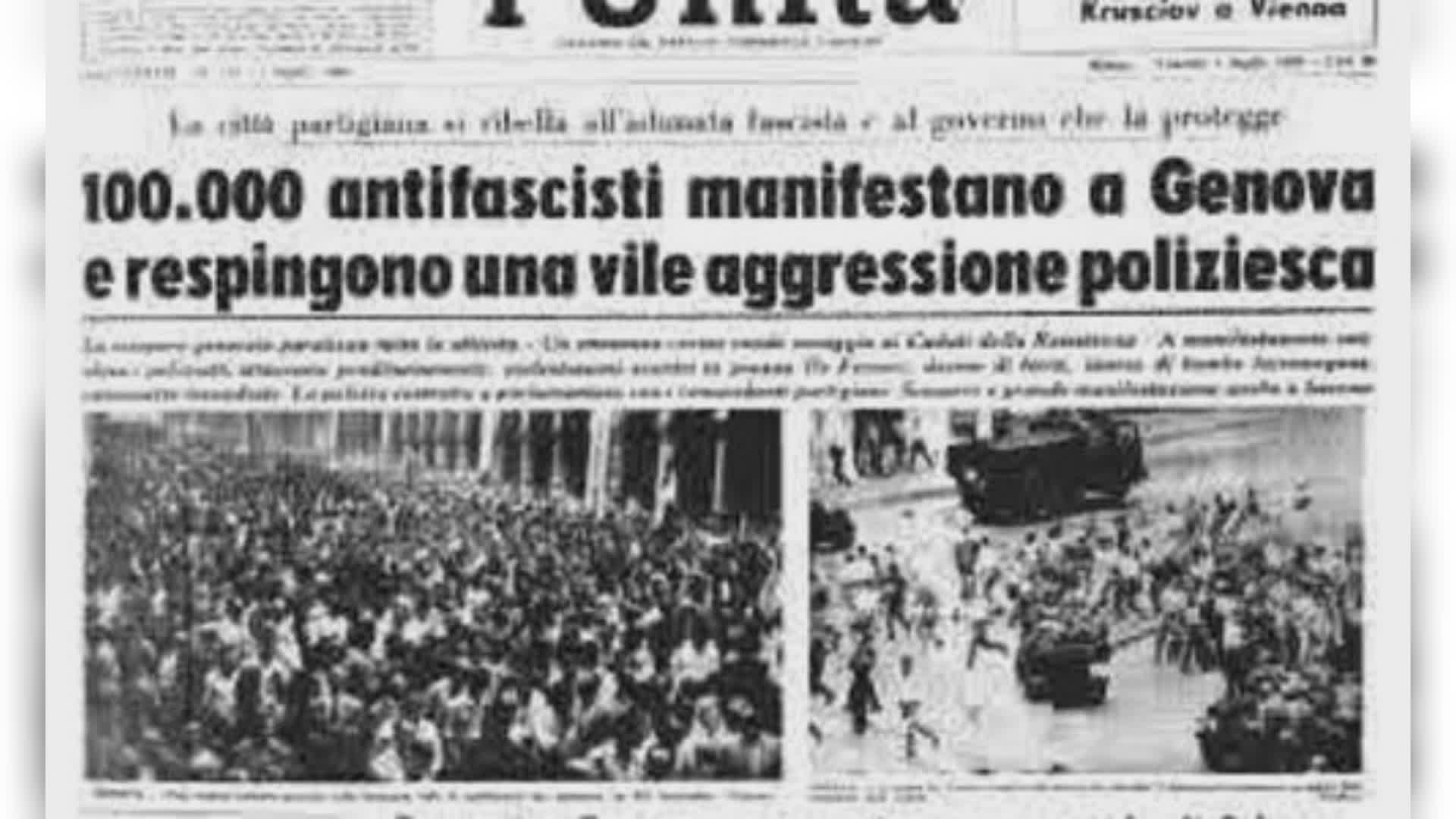 30 giugno 63 anni dopo: manifestazione di Cgil e Anpi per ricordare le proteste di Genova