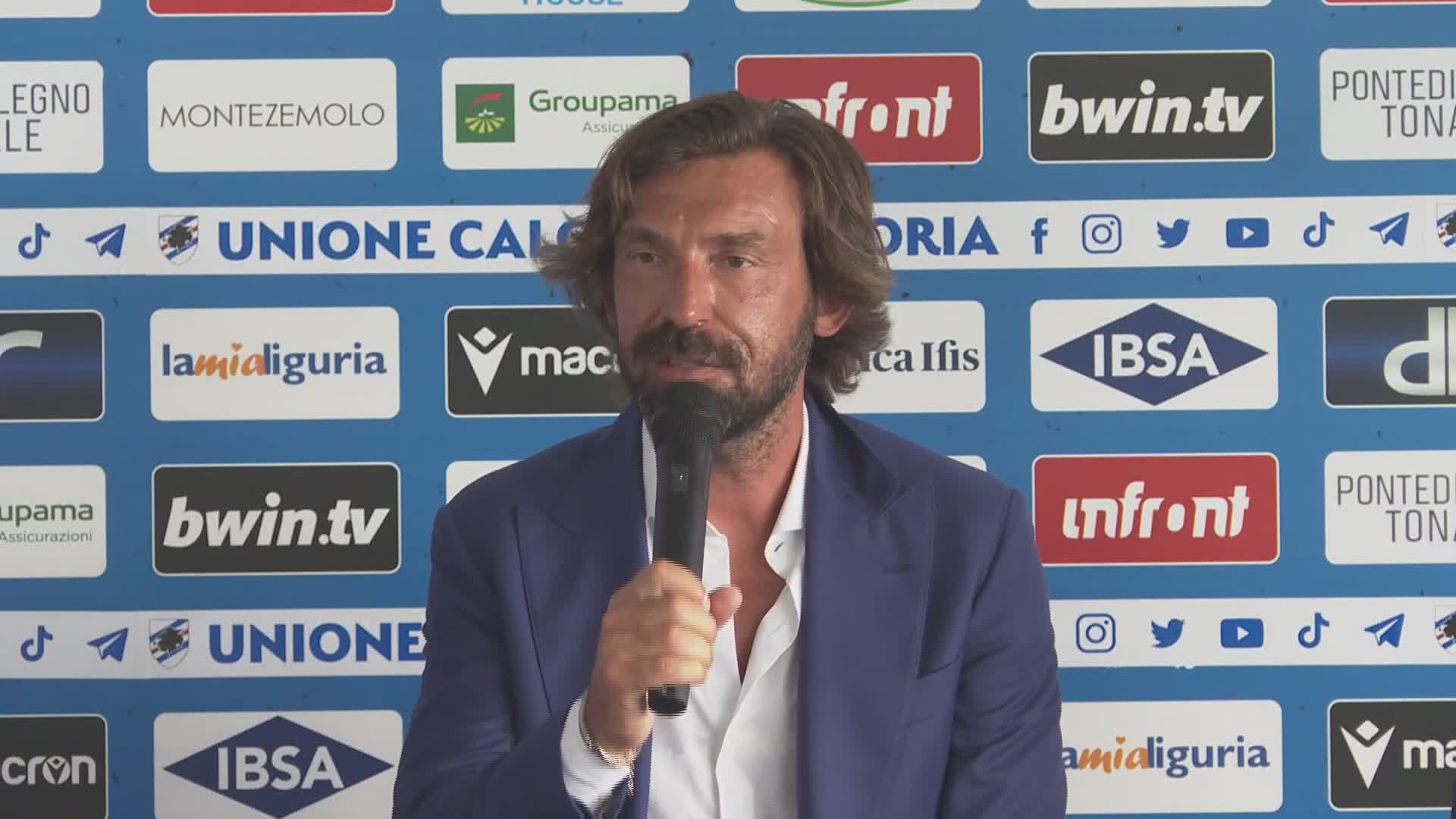 Sampdoria, Pirlo: "Con Gila siamo grandi amici, gli ho fatto i complimenti per la promozione del Genoa. Speriamo in un derby di Coppa Italia"