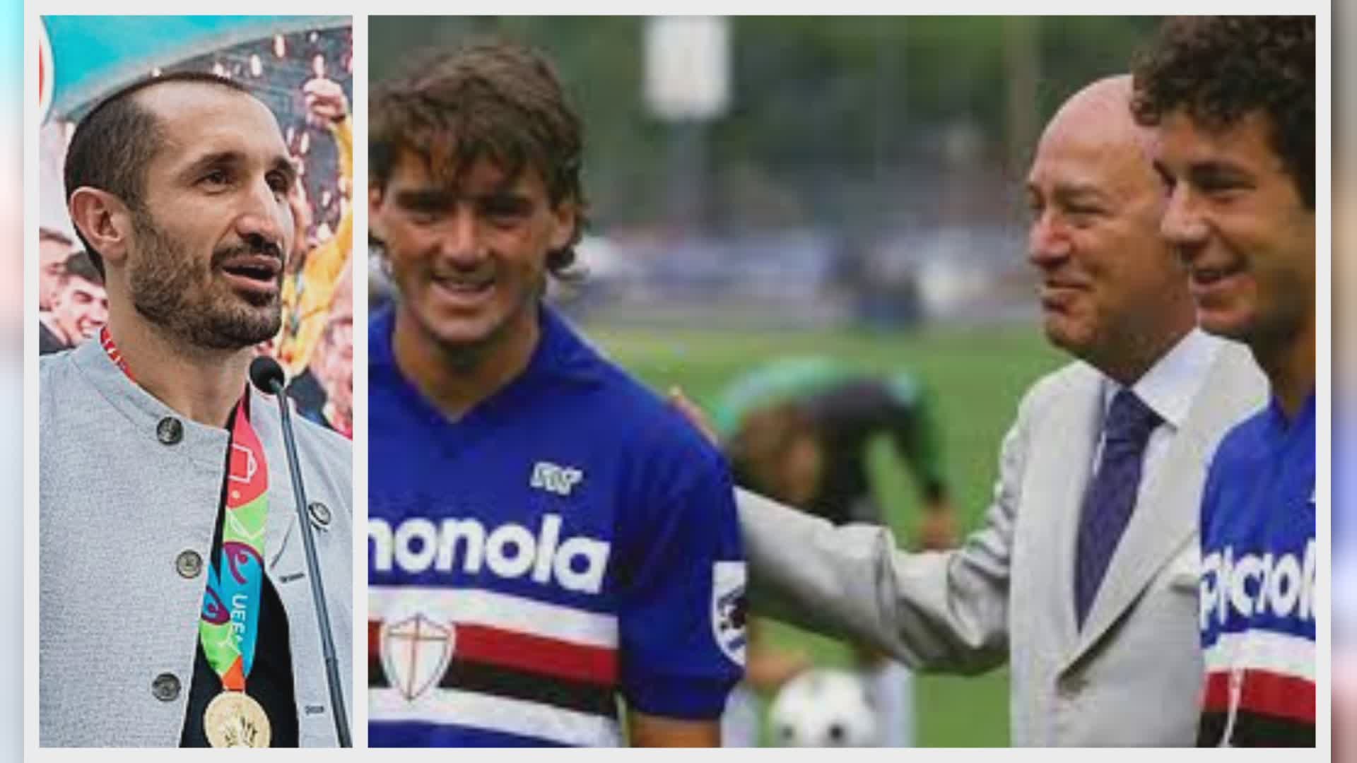 Chiellini possibile erede di Vialli in azzurro, nel 44° anniversario di Mantovani alla Sampdoria