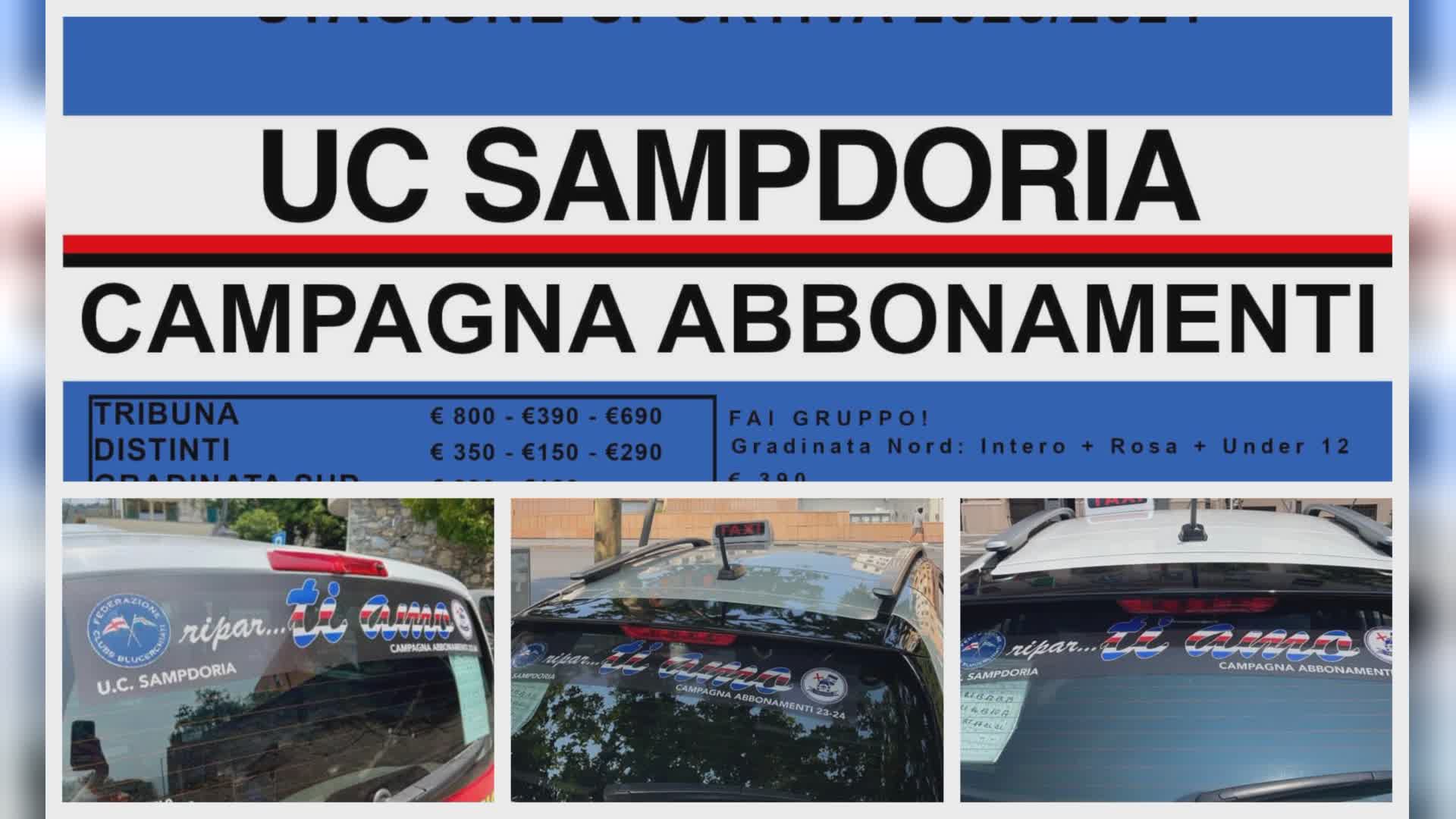 Sampdoria, abbonamenti: l'appello di Federclubs e Taxi club, "RipartiAMO"